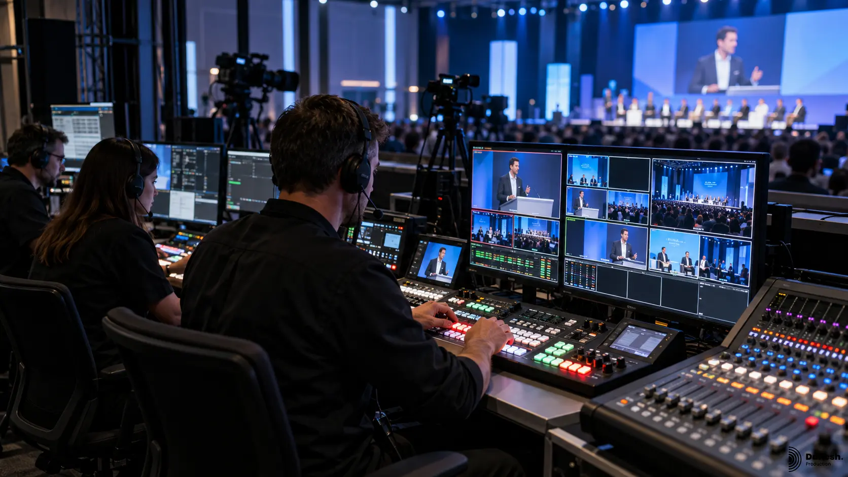 Live streaming and broadcast control room for a corporate event in Vancouver